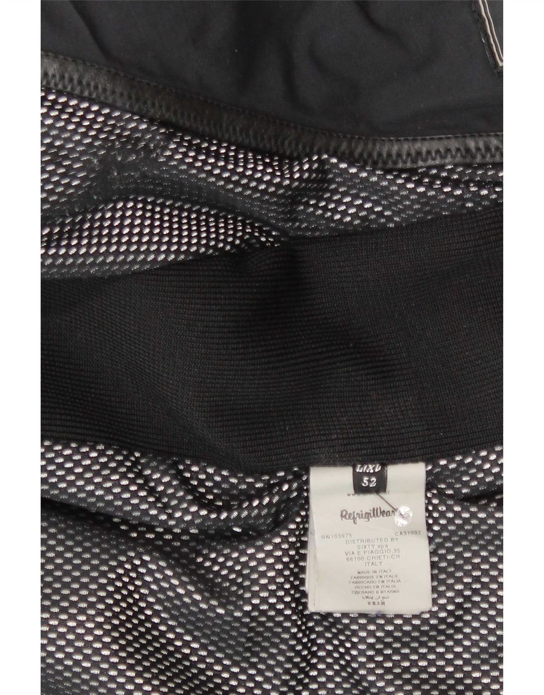 Giacca imbottita da uomo Refrigiwear UK 40 Large nera in poliammide