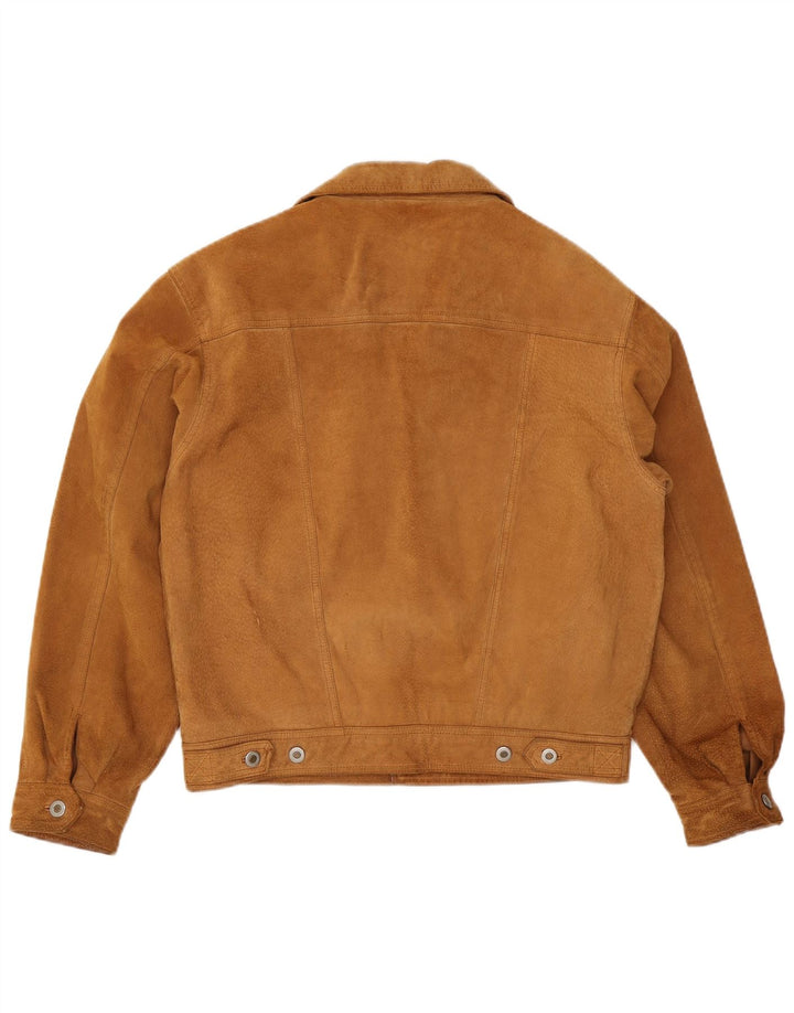Giacca in pelle scamosciata da uomo John Baner UK 40 grande in pelle beige
