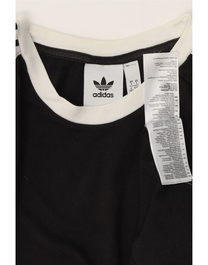 T-shirt da uomo ADIDAS Top grande in cotone nero