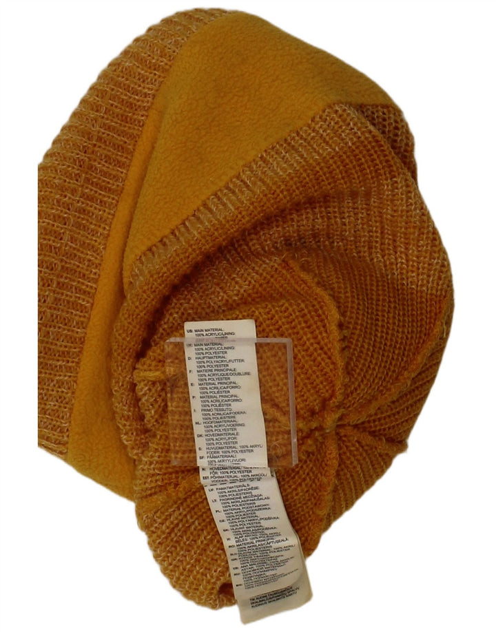 Cappello Adidas da donna in maglia con pompon, taglia unica, in acrilico a strisce gialle