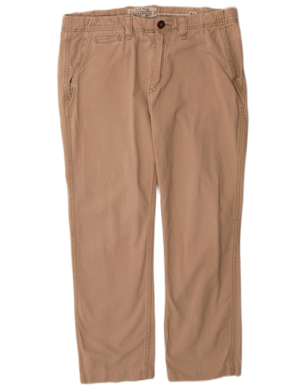 Pantaloni chino dritti da uomo Fat Face W34 L29 in cotone beige
