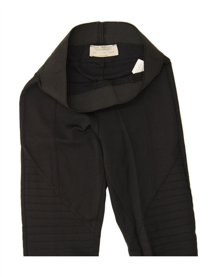 ZARA Womens Leggings UK 12 Medium  Black Polyamide Vintage Zara and Second-Hand Zara from Messina Hembry 