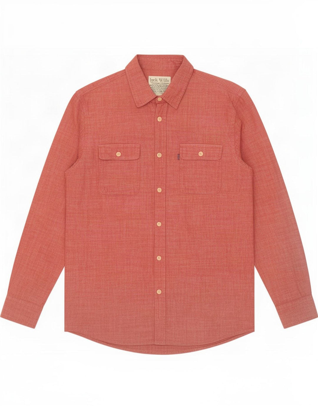 Camicia da uomo Jack Wills in cotone rosso medio