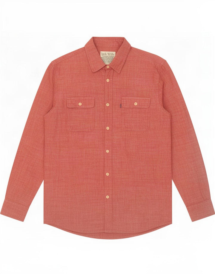 Camicia da uomo Jack Wills in cotone rosso medio