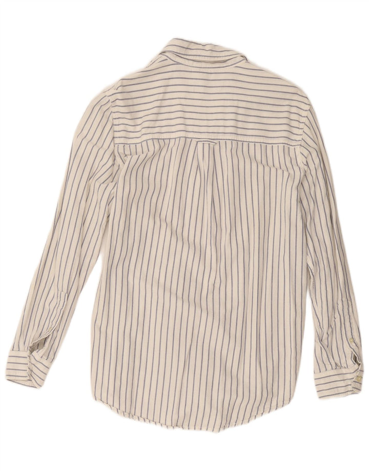 Camicia da uomo Chaps piccola in cotone a righe bianche