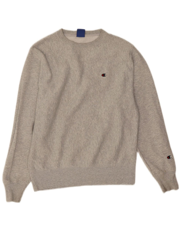 Felpa da uomo Champion Maglione piccolo cotone chiazzato grigio