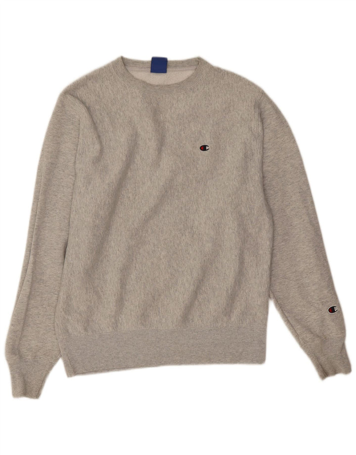 Felpa da uomo Champion Maglione piccolo cotone chiazzato grigio
