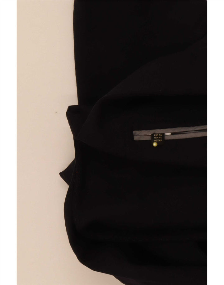 Giacca blazer da uomo a 2 bottoni Massimo Dutti EU 56 XL lana nera