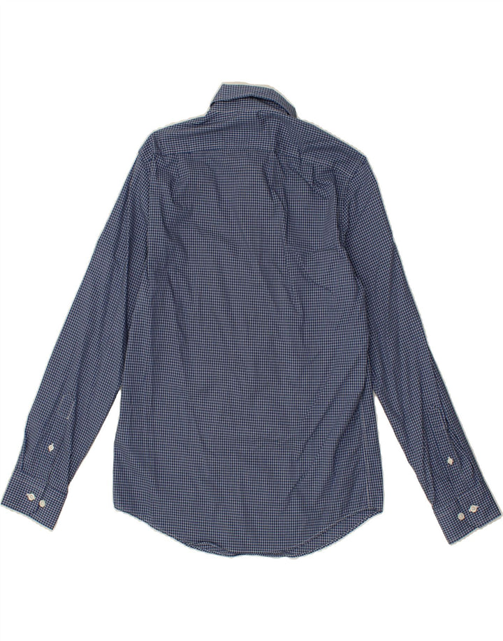 NAUTICA Mens Shirt Small Navy Blue Check Cotton Vintage Nautica and Second-Hand Nautica from Messina Hembry 