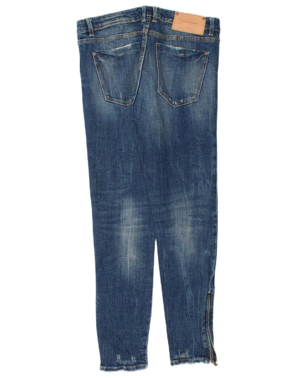 Jeans skinny effetto invecchiato da donna Zara EU 38 Small W28 L26 Blu