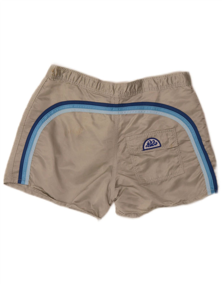 Pantaloncini da bagno da uomo Sundek grandi in nylon grigio