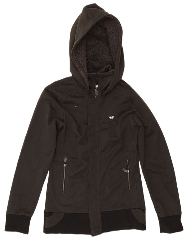 Maglione con cappuccio e zip da donna Roxy UK 10 Small Khaki Colourblock