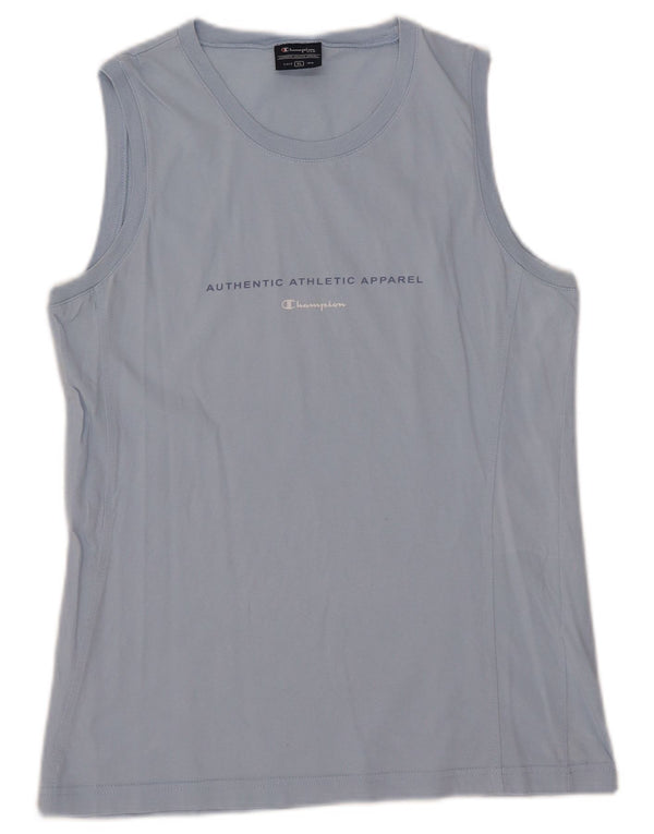 Canotta grafica da donna Champion UK 18 XL cotone blu