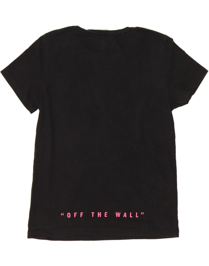 VANS Womens Graphic T-Shirt Top UK 12 Medium Black Vintage Vans and Second-Hand Vans from Messina Hembry 