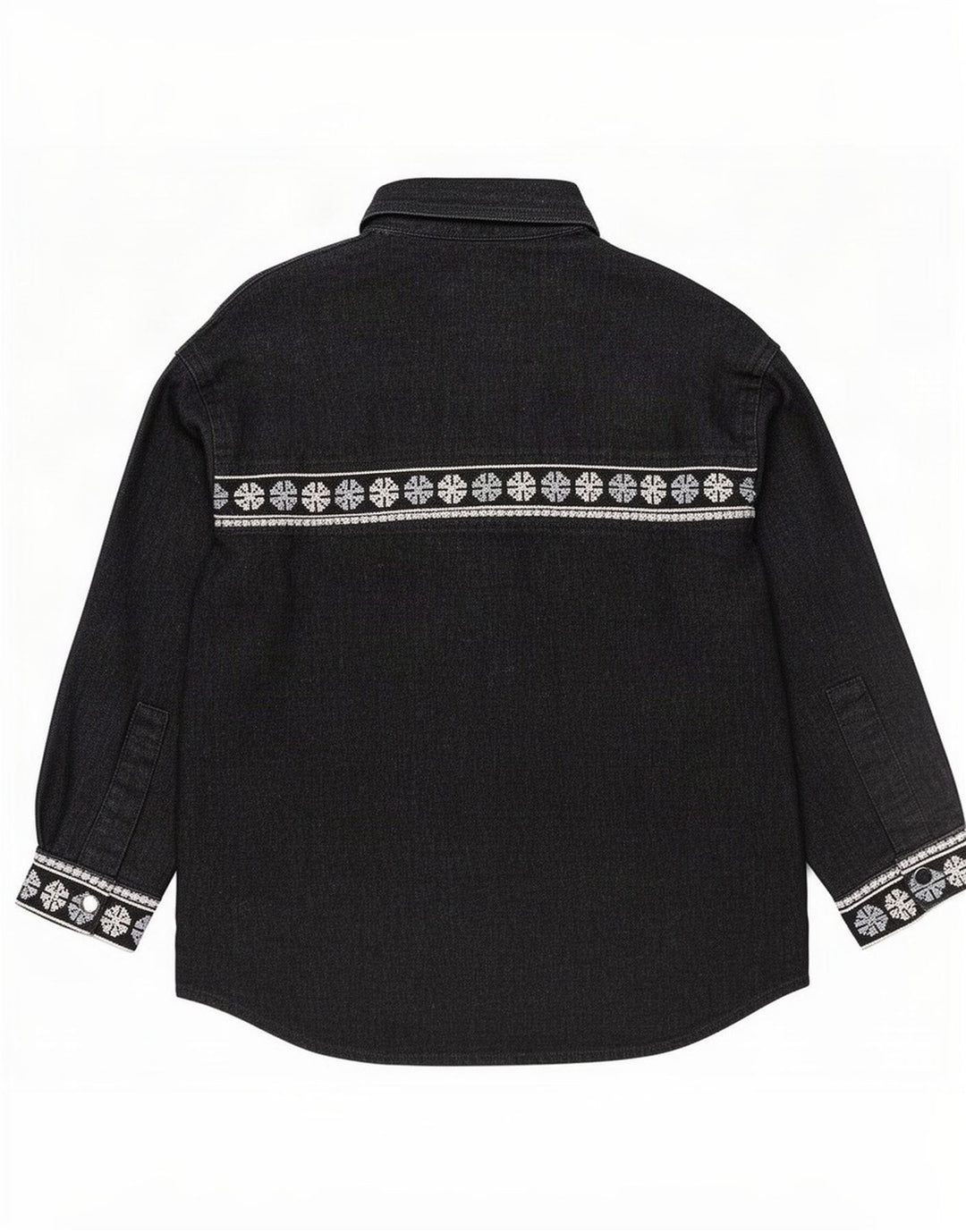 Camicia oversize da donna Zara UK 14 Cotone geometrico nero medio