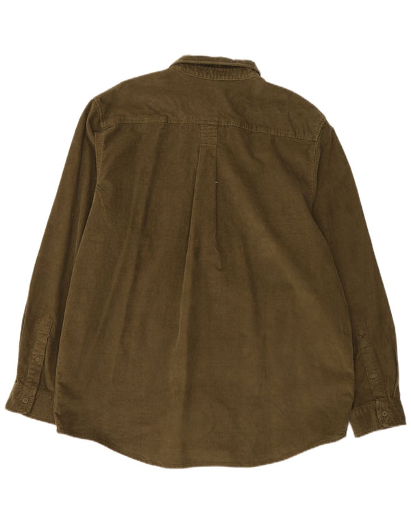 Camicia in velluto a coste dalla vestibilità originale Timberland da uomo XL in cotone kaki