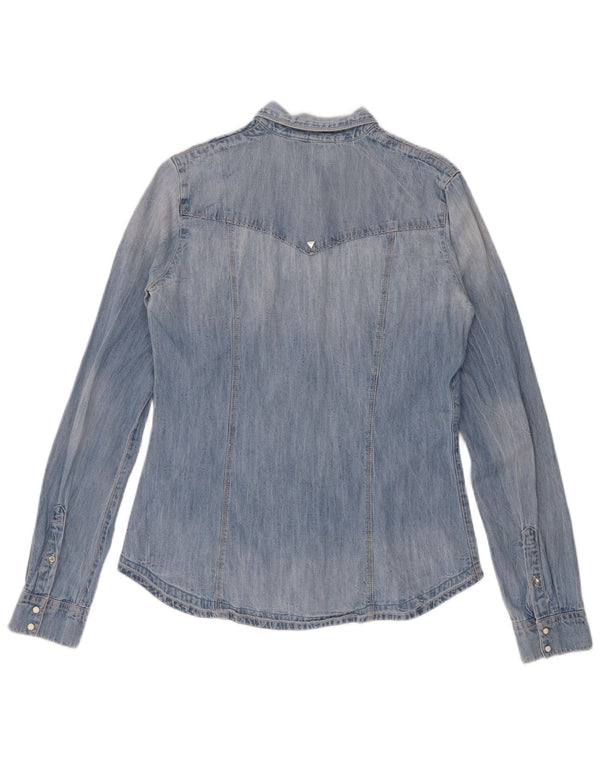 Camicia in denim da donna Guess UK 8 piccola in cotone blu