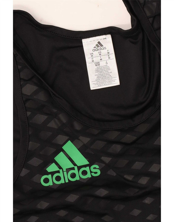 Canotta grafica da uomo Adidas Top medio nero a rombi/poliestere diamante