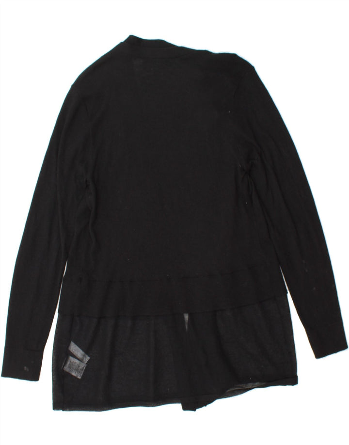 DKNY Womens Longline Open Cardigan Sweater UK 12 Medium Black Nylon Vintage Dkny and Second-Hand Dkny from Messina Hembry 
