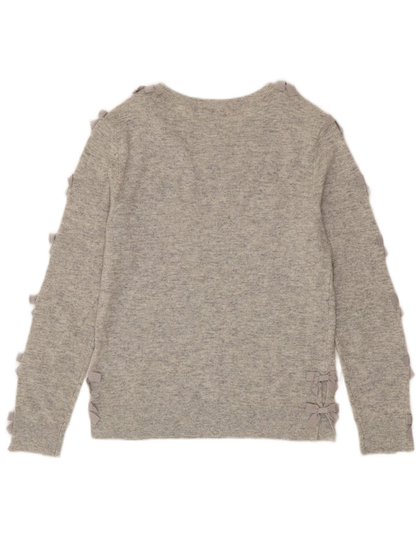 Maglione da donna con scollo a barca Ted Baker taglia 2 piccolo in lana grigia