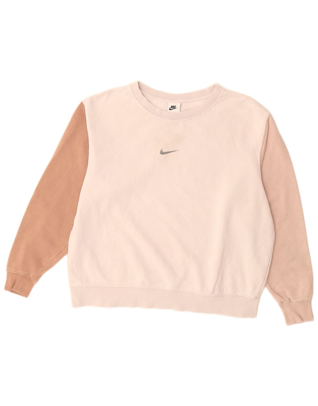 Felpa da donna Nike Maglione UK 14 Cotone color block beige medio