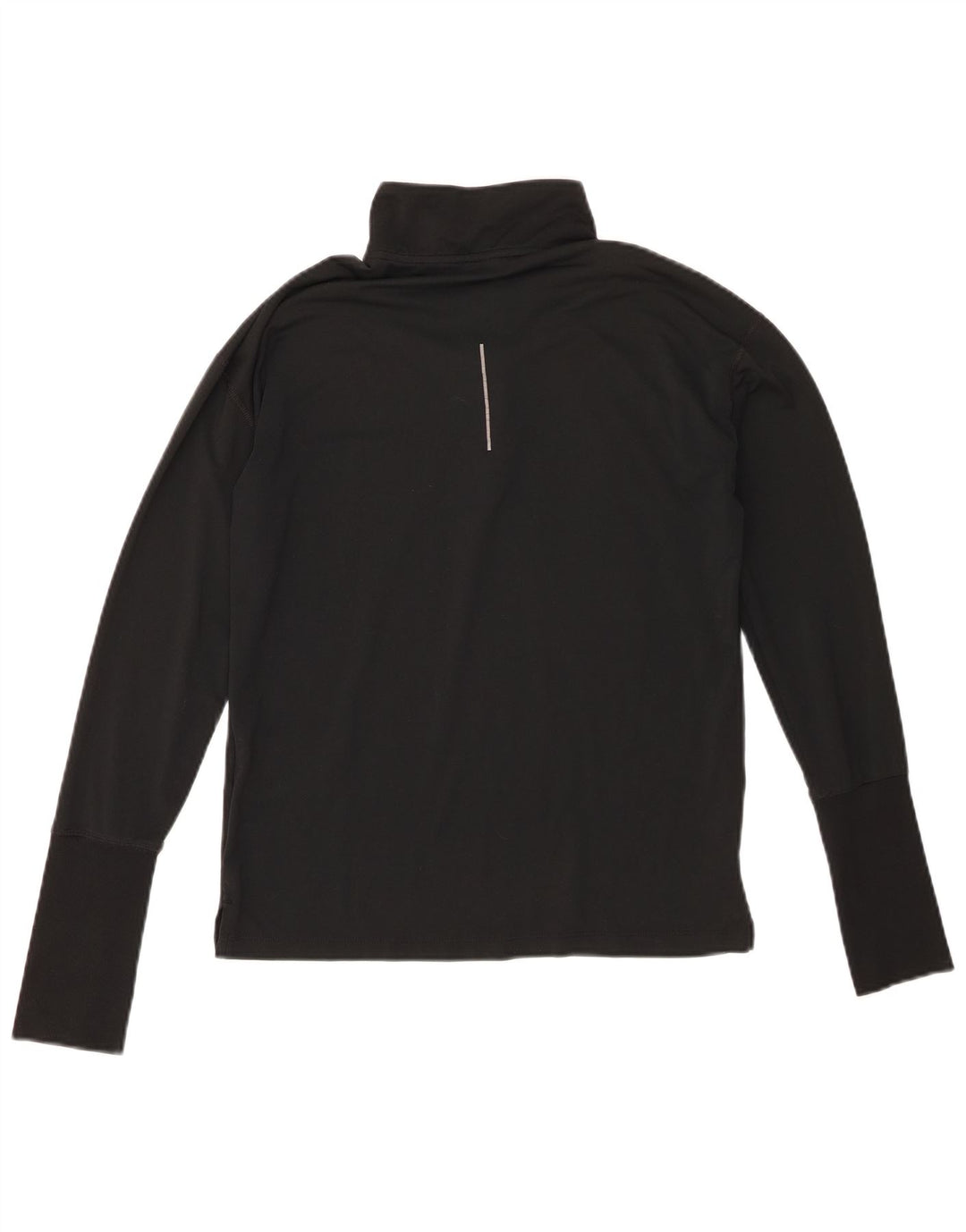 Maglia da tuta pullover con zip e collo Nike Dri Fit da donna UK 6 XS poliestere nero