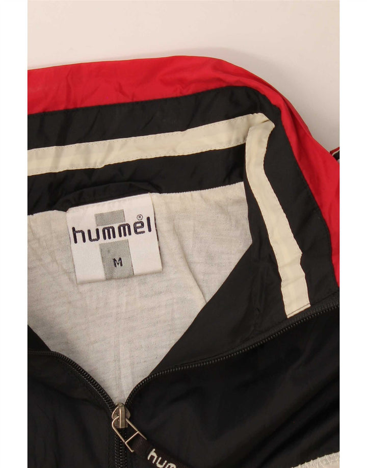 Hummel Giacca da uomo pullover tuta da ginnastica media nera color block sportiva