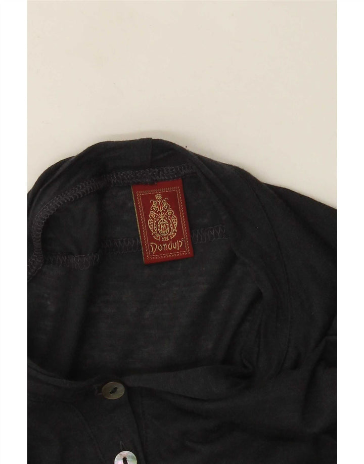 Dondup Top da donna a maniche lunghe UK 10 Small Blu Navy