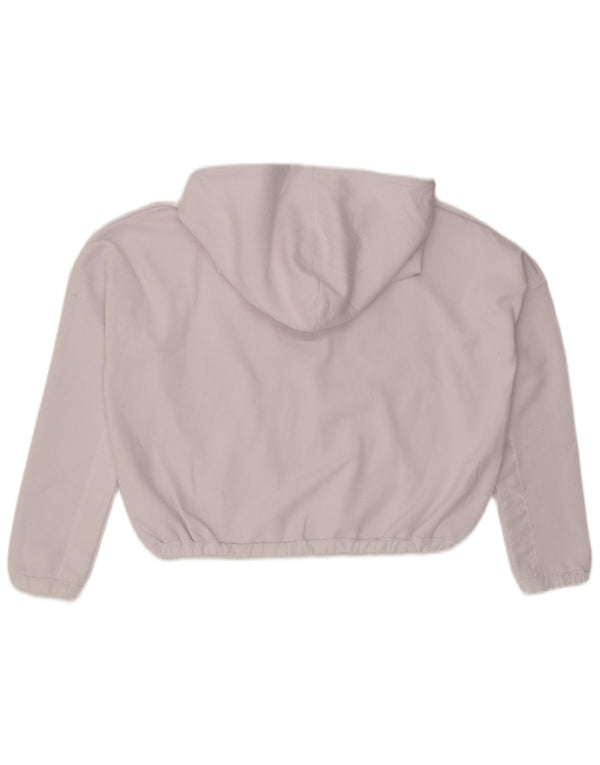 Felpa con cappuccio oversize corta da donna Superdry UK 8 Small Cotone bianco