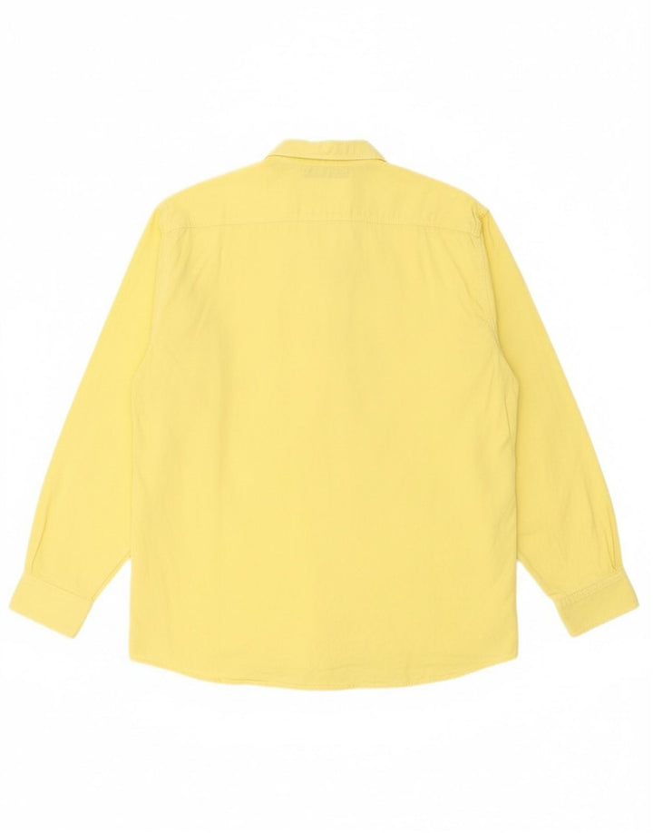 LEVI'S Mens Shirt Large Yellow Cotton