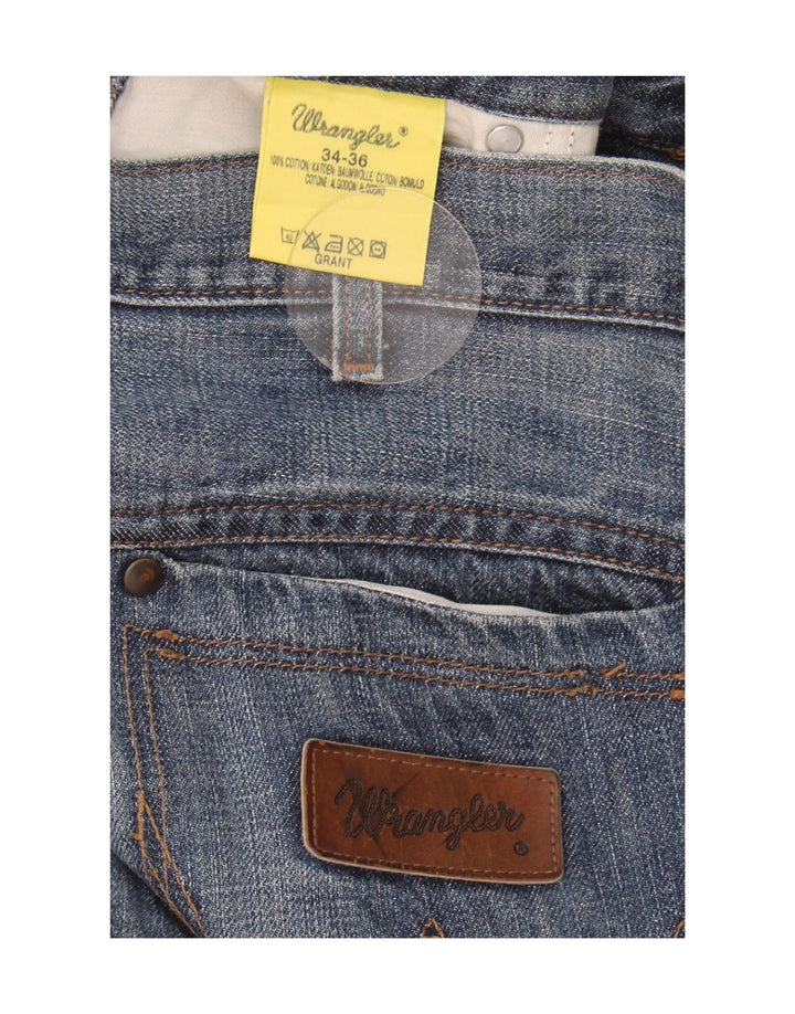 Jeans dritti Wrangler da uomo Grant W34 L36 cotone blu