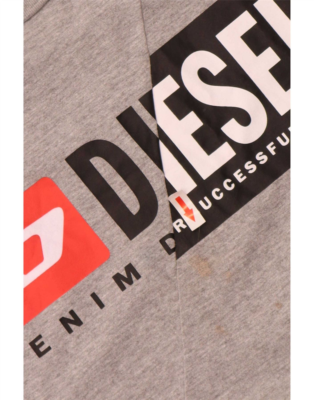 T-shirt grafica da uomo Diesel Top in cotone mélange grigio medio