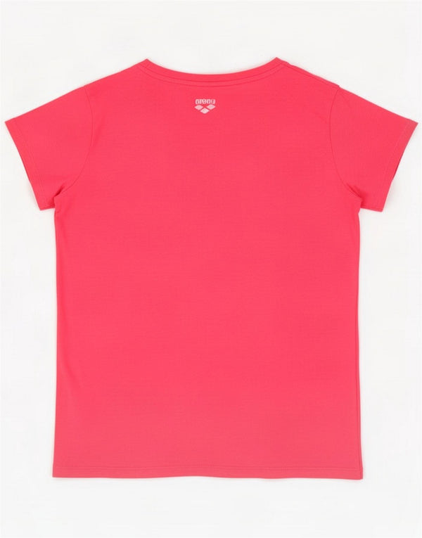 Arena Womens Graphic T-Shirt Top UK 14 Medium Pink Sports