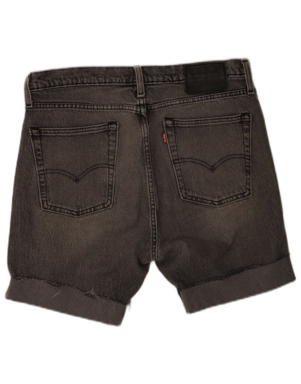 Pantaloncini di jeans Levi's 510 da uomo W33 grandi in cotone grigio