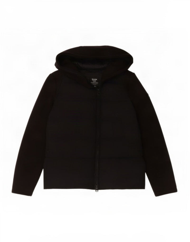 PEUTEREY Giubbotto Imbottito con Cappuccio Donna IT 40 Small Nero Poliammide