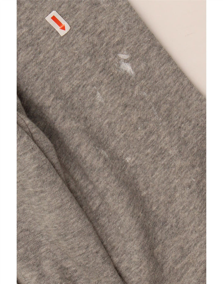 NIKE Mens Graphic Hoodie Jumper Medium Grey Cotton