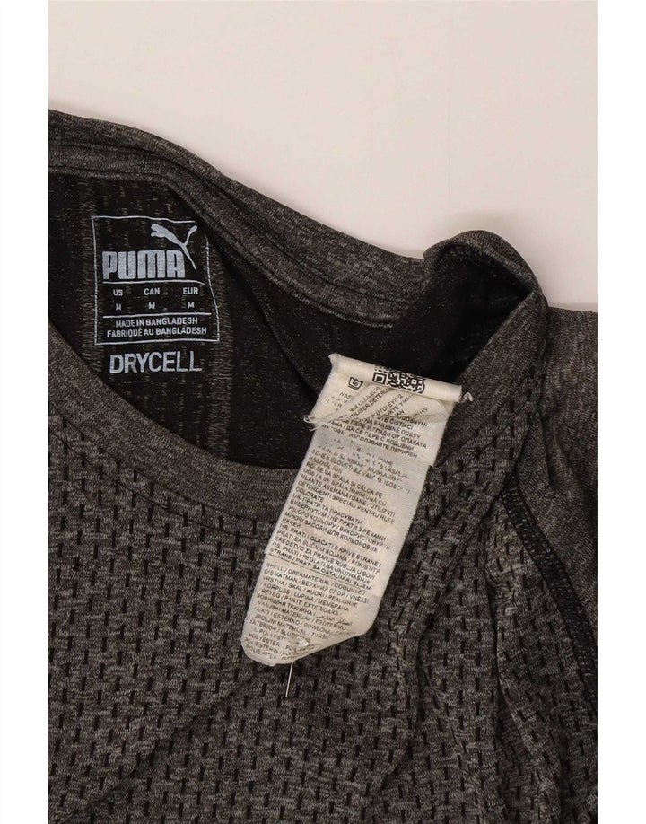 T-shirt da uomo Puma Top in poliestere grigio medio