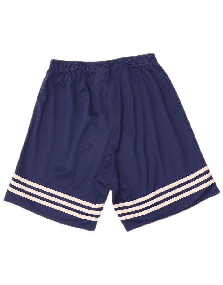 Pantaloncini sportivi da uomo Adidas piccoli in poliestere blu navy