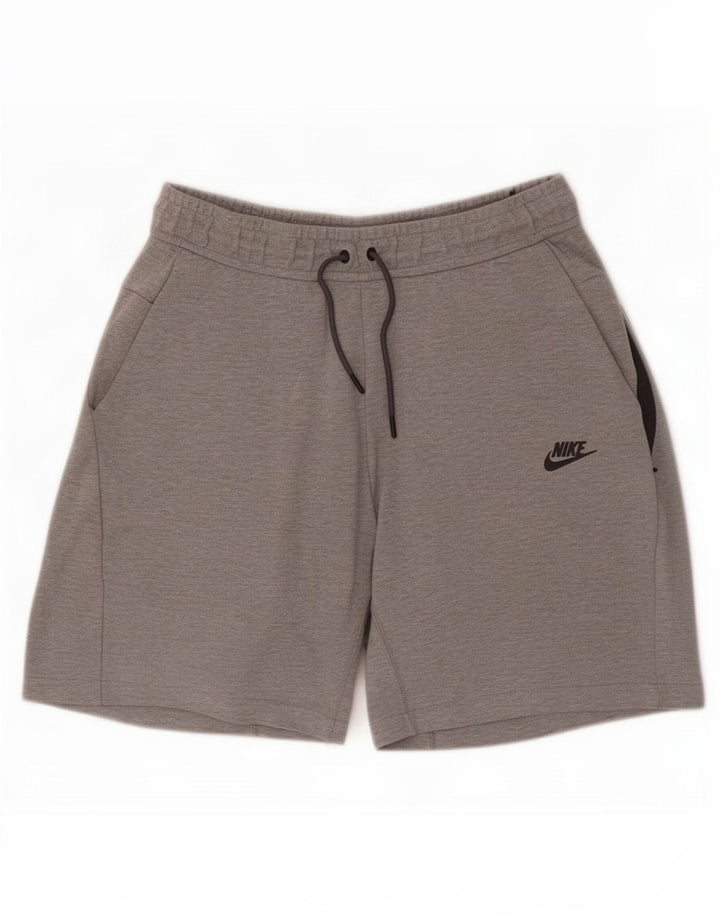 Pantaloncini sportivi Nike da uomo in cotone grigio medio