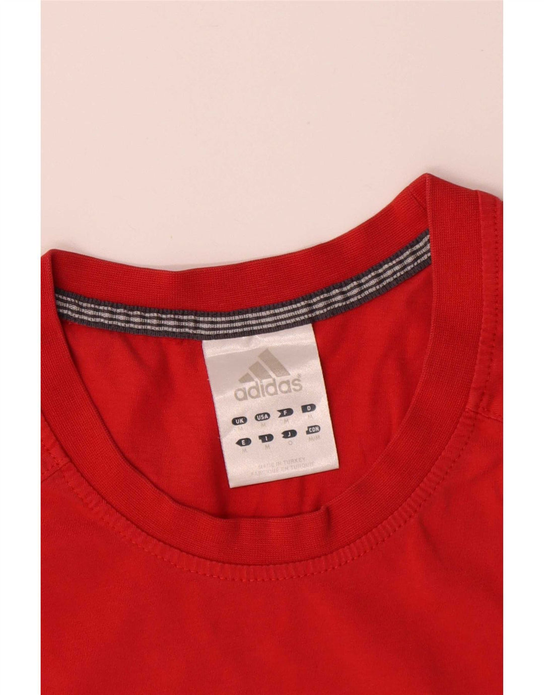 T-shirt grafica da uomo Adidas Top in cotone rosso medio