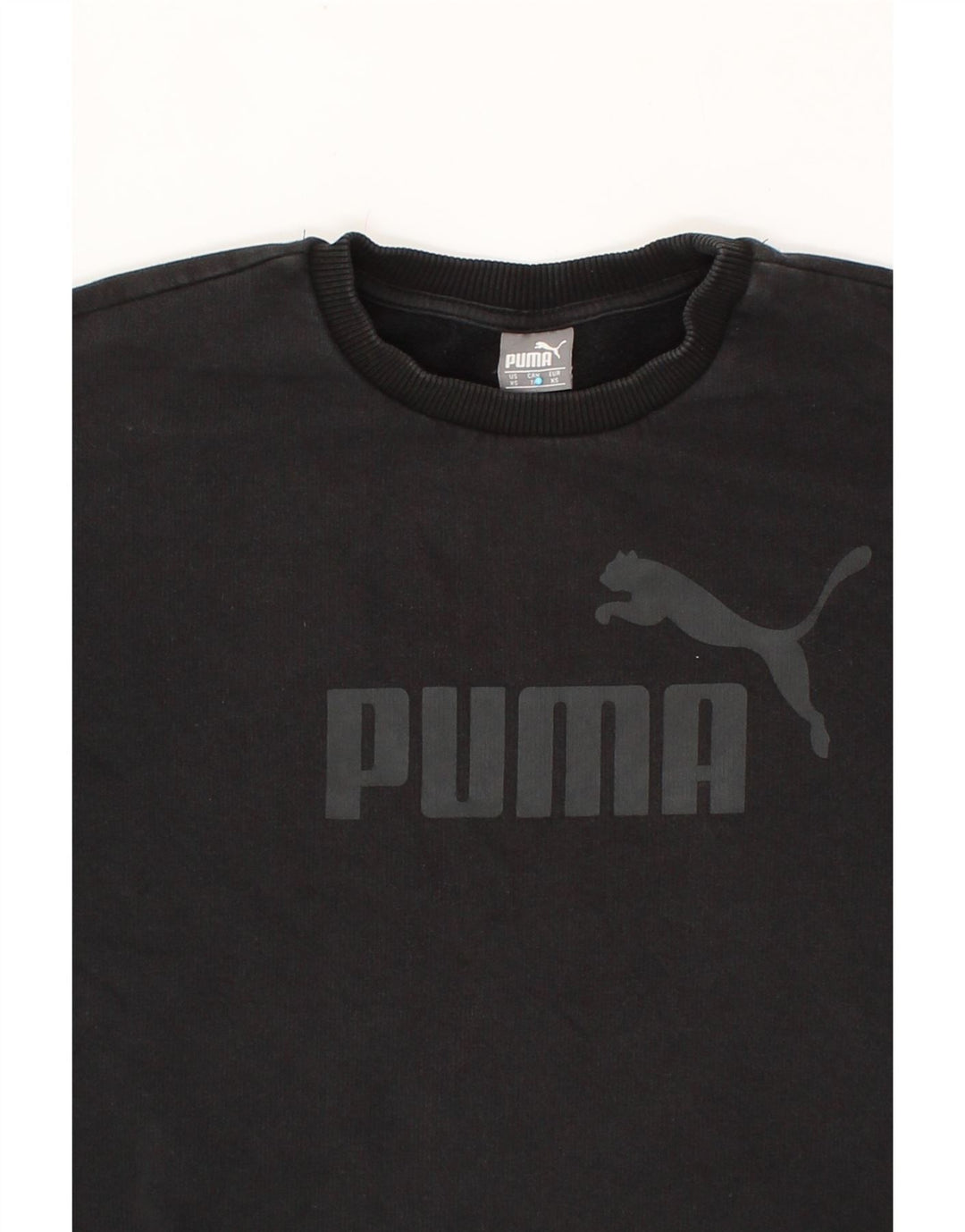 PUMA Mens Graphic Sweatshirt Jumper XS Black Cotton Vintage Puma and Second-Hand Puma from Messina Hembry 