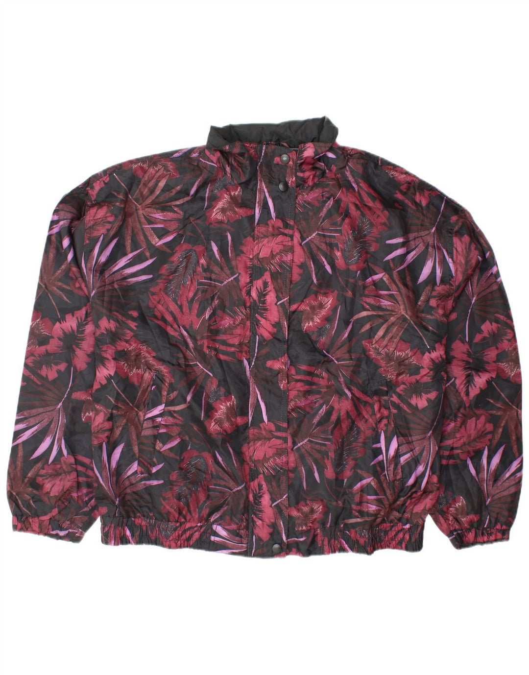 Giubbotto bomber oversize da donna R&R UK 14/16 Grande motivo floreale multicolore