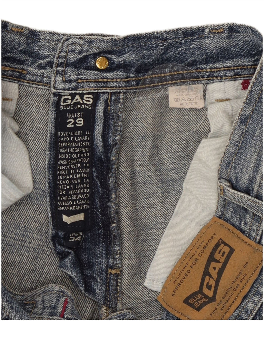 Jeans Bootcut da donna Gas W29 L34 cotone blu