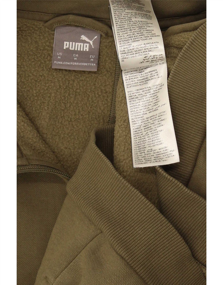 Giacca da ginnastica da uomo Puma, cotone color block medio kaki