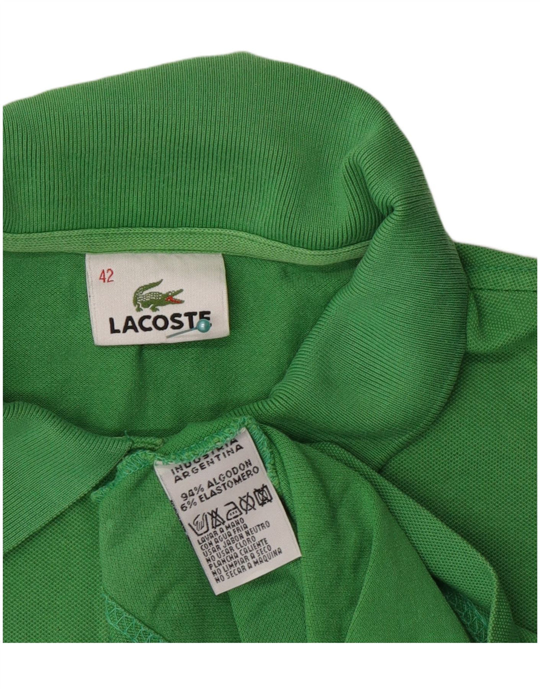 Polo da donna Lacoste taglia 42 grande in cotone verde