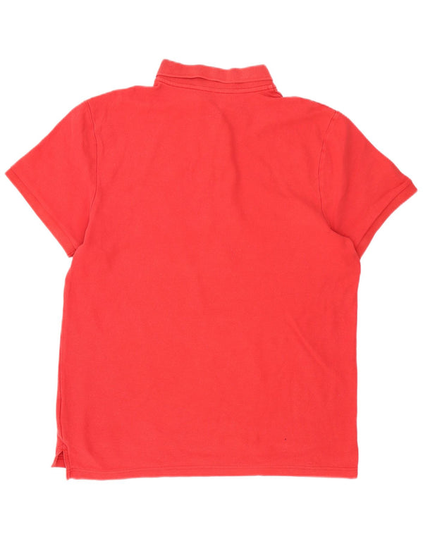 Polo Nike Uomo UK 46/48 XL Rosso Cotone
