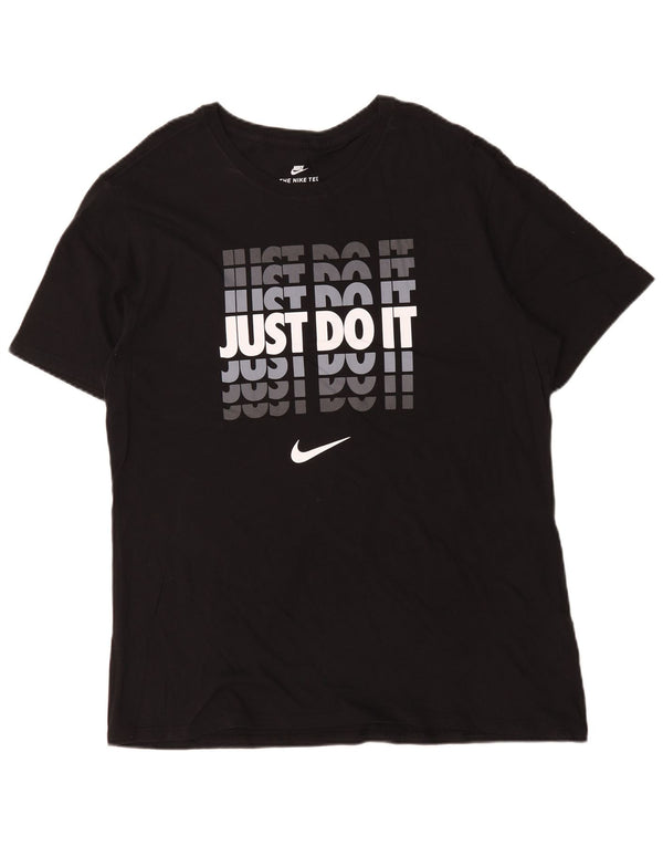 T-shirt grafica da uomo Nike Top XL in cotone nero