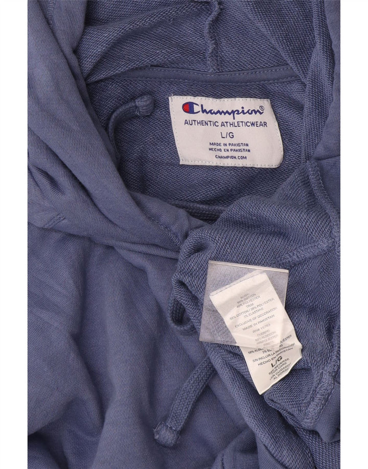 Felpa con cappuccio da uomo Champion Large in cotone blu