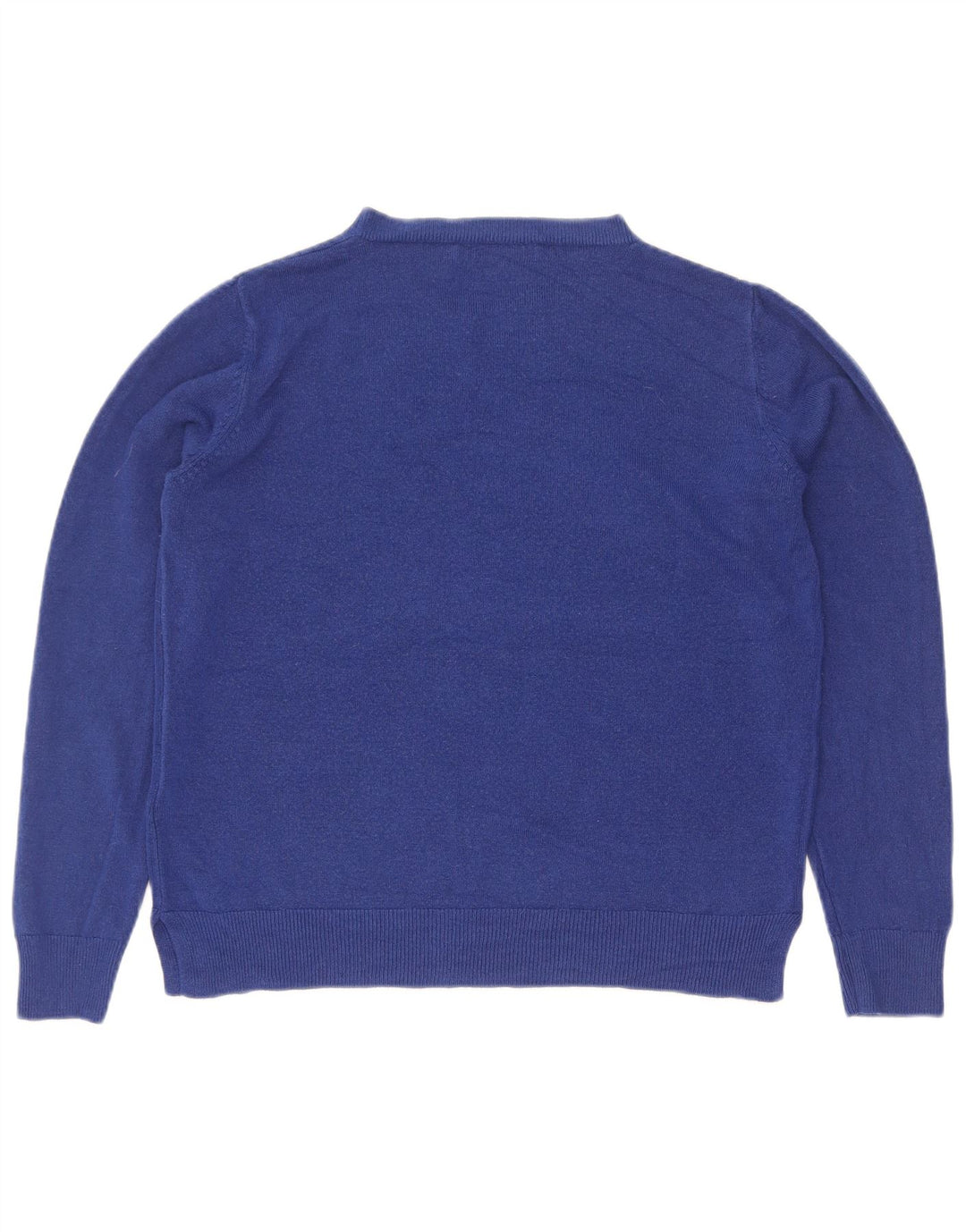 Maglione maglione girocollo da donna Marks & Spencer UK 14 Acrilico blu medio