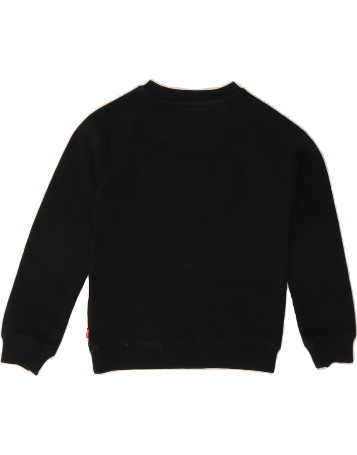 LEVI'S Girls Graphic Sweatshirt Jumper 5-6 Years Black Cotton Vintage Levi's and Second-Hand Levi's from Messina Hembry 